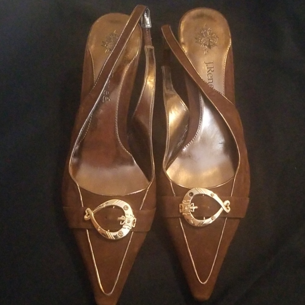 Brown & Gold Heels